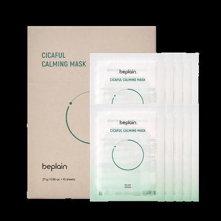 beplain Cicaful Calming Mask Sheet 10 Sheets