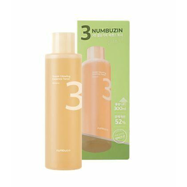 numbuzin No. 3 Super Glowing Essence Toner 300mL Jumbo Size Package
