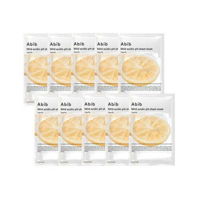 Abib Mild Acidic pH Sheet Mask Yuja Fit 10 Sheets
