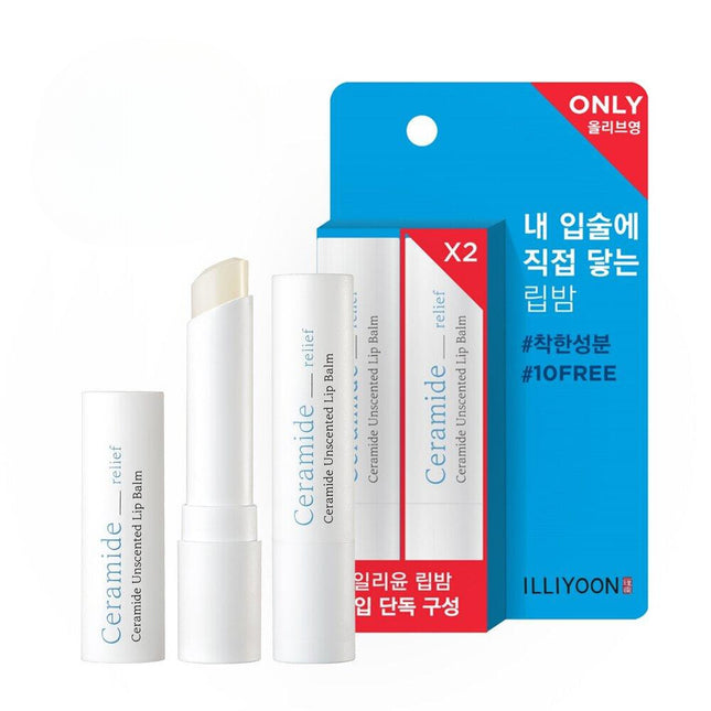 ILLIYOON Ceramide Unscented Lip Balm 2ea Special Set