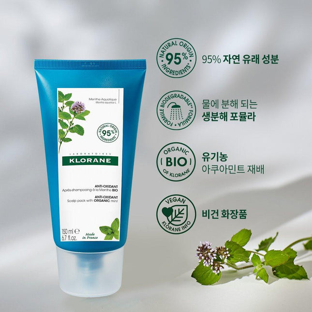 KLORANE Anti-Oxidant Scalp Pack with Aqua Mint 150mL (NEW)