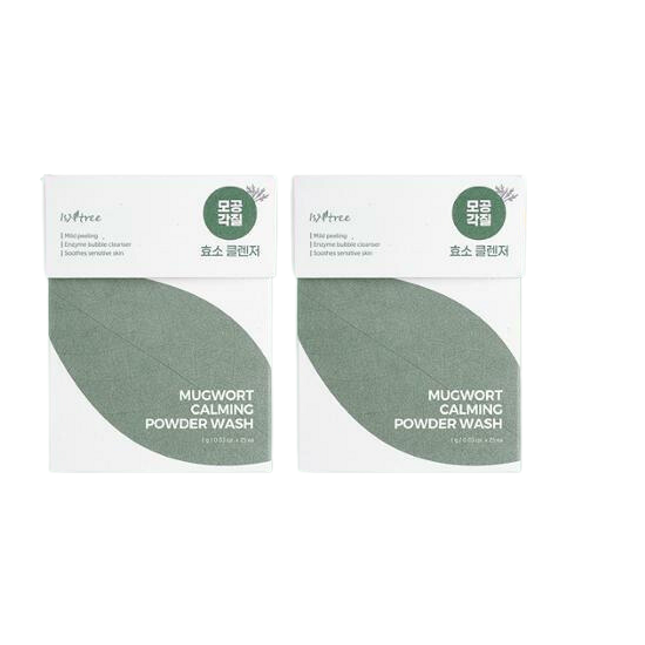 Isntree Mugwort Calming Powder Wash Double Edition (25ea+25ea)