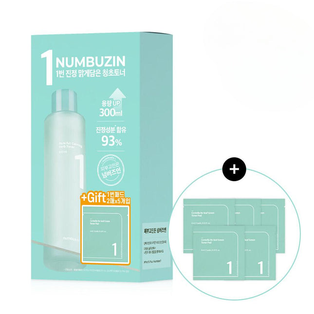 numbuzin No. 1 Pure-full Clean Toner 300mL Special Set (+ 10 Toner Pads)