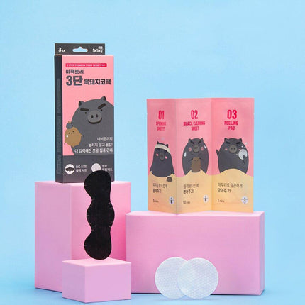 Me factory 3-step Black Piggy Nose Strip 3 Sheets