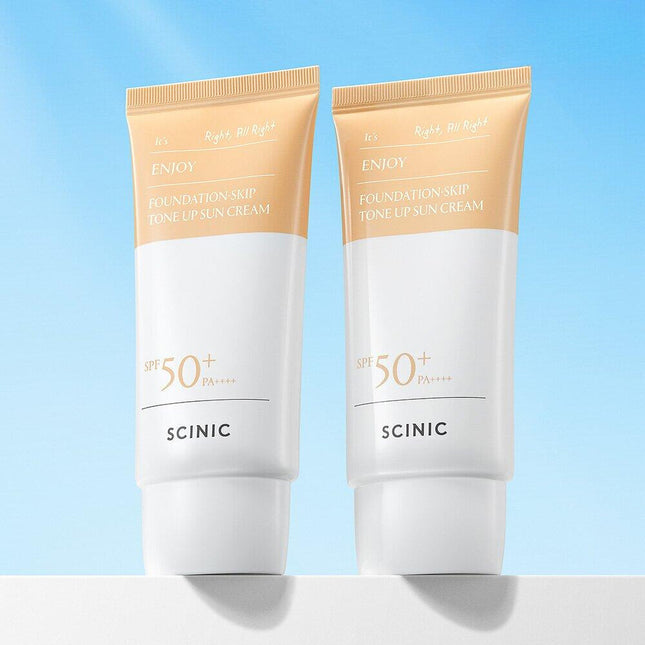 Scinic Enjoy Foundation Skip Tone Up Sun Cream 50g 1+1 Special Set