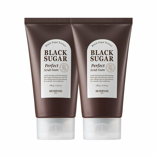 SKINFOOD Black Sugar Perfect Scrub Foam Double Pack