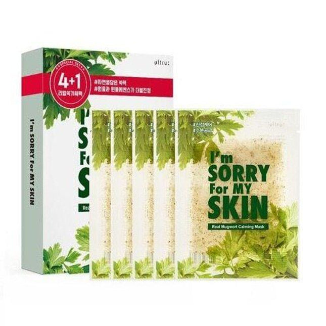 ultru I'm Sorry For My Skin Real Mugwort Calming Mask Sheet 4 + 1 Sheets