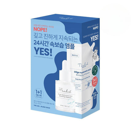 THE LAB by blanc doux Oligo Hyaluronic Acid Boosting Ampoule 30mL Special Set with Refill