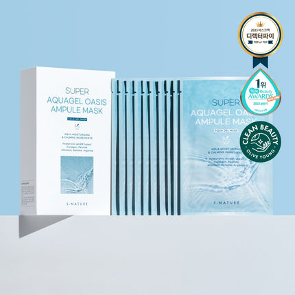 S.NATURE Super Aqua Gel Oasis Ampoule Mask Sheet 10P