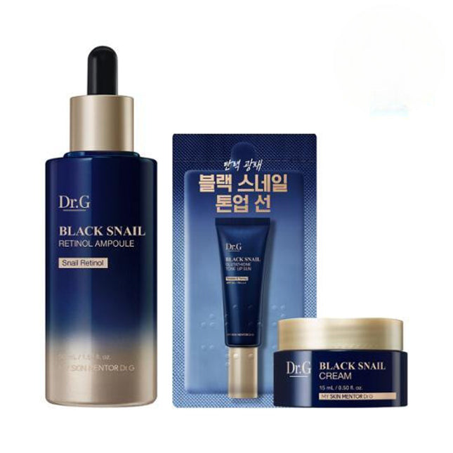 Dr.G Black Snail Retinol Ampoule Special Set (Ampoule 50mL + Cream 15mL + Tone-up Suncream 2ml)