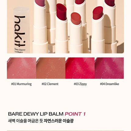 HAKIT Bare Dewy Lip Balm Choose 1 out of 4 options