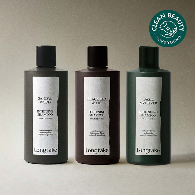 Longtake Shampoo 300mL 3 Options To Choose [Sandalwood / Black Tea / Basil] Choose 1