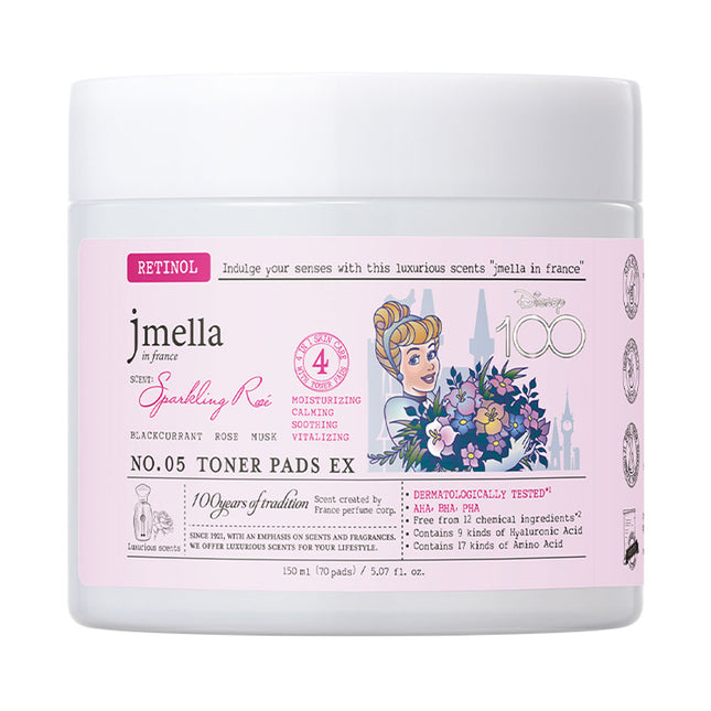 J Mela Disney Sparkling Rosé Toner Pad EX 150ml, 70ea