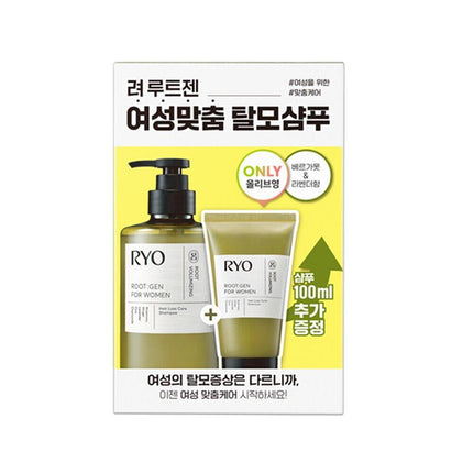 Ryo Root:Gen For Women Hair Loss Care Shampoo 353mL Special Set (+100mL) Choose 1 out