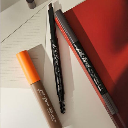 CLIO Kill Brow Auto Hard Brow Pencil #001 Natural Brown (Free Brow Lacquer)