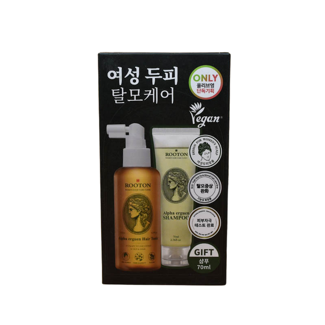 rooton Alpha Erguen Hair Tonic 150mL + Shampoo 70mL Special Set