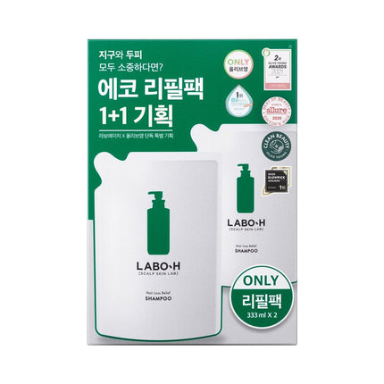 LABO-H Hair Loss Care Shampoo Scalp Strengthening Refill Pack 333mL*2 Special Set