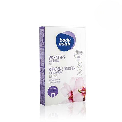 Body Natur Hair Removal Wax Strips Face with Sweet Almond Oil