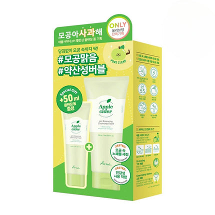 Ariul Apple Cider pH Balancing Cleansing Foam 150mL Special Set (Free Gift: Cleansing Foam 50mL)