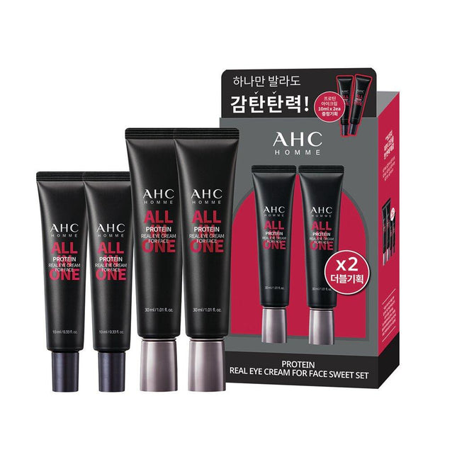 AHC Homme Protein Real Eye Cream For Face 30mL 1+1 Special Set (Free Gift: 10mL+10mL)
