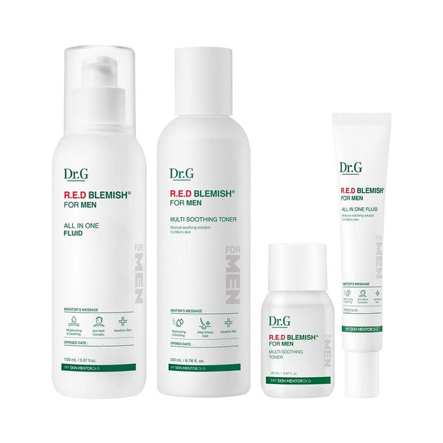 Dr.G Red Blemish For Men Multi Soothing Toner / All In One Fluid Set (+Miniature 2pcs)