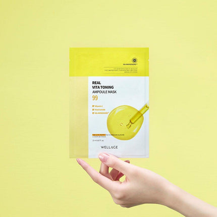 WELLAGE Real Vita Toning Ampoule Mask Sheet 10P