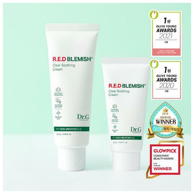 [2nd generation 10 million cream] Dr.G Red Blemish Clear Soothing Cream 70ml + 30ml Set - Keautiful