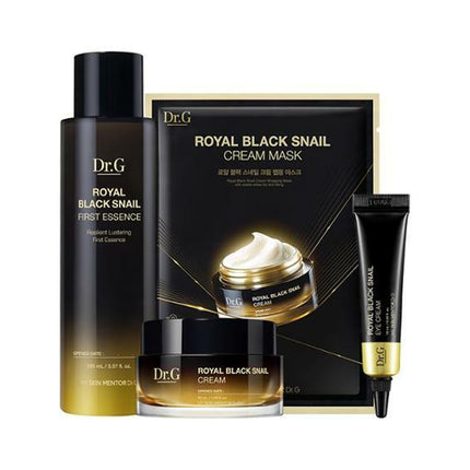 Dr.G Royal Black Snail Special Set (First Essence 165ml+Cream 50ml+Eye Cream 10ml+Mask Pack 1ea) - Keautiful