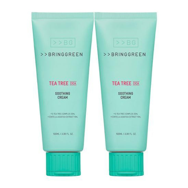 BRINGGREEN Tea Tree Cica Soothing Cream Plus Double Pack 100ml+100ml