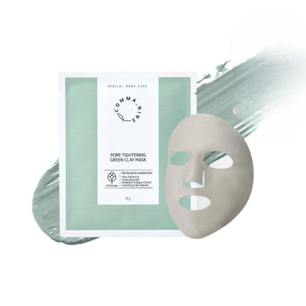 COMMA, NINE Pore Tightening Green Clay Mask Sheet 1ea