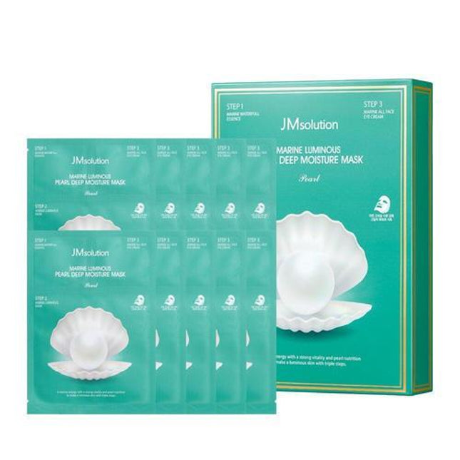 JM solution Marine Luminous Pearl Deep Moisture Mask Sheet 10 Sheets