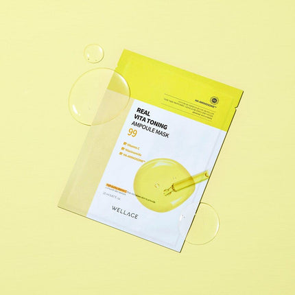 WELLAGE Real Vita Toning Ampoule Mask Sheet 10P