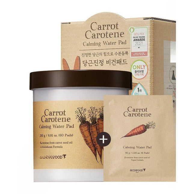 SKINFOOD Carrot Carotene Calming Water Pad Special Set (60+6 Pads)
