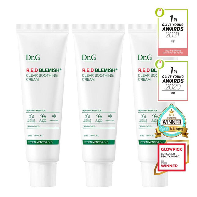 Dr.G Red Blemish Clear Soothing Cream Trio Set (50mL+50mL+50mL)