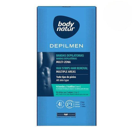 Body Natur Depilmen Wax Strips Hair Removal for Multiple Areas (All Skin Type)