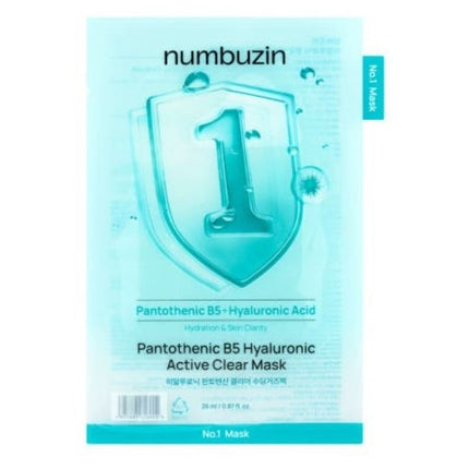 numbuzin No.1 Pantothenic B5 Hyaluronic Active Clear Mask 5P