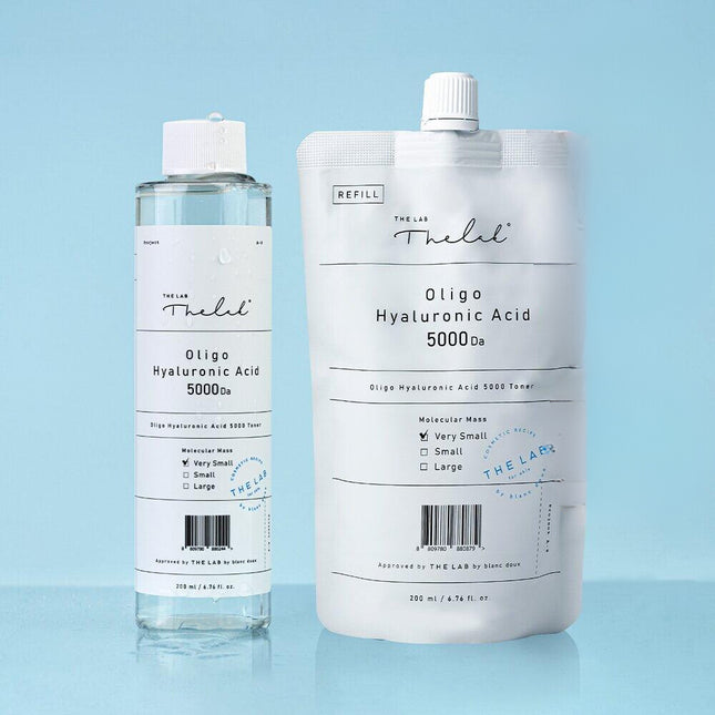 THE LAB by blanc doux Oligo Hyaluronic Acid 5000 Toner 200mL + 200mL Refill Set