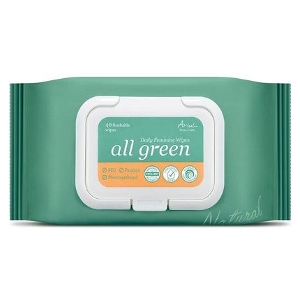 Ariul All Green Feminine Wipes 40 Flushable Wipes