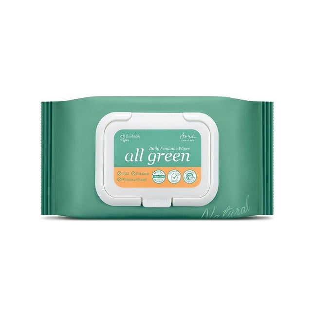 Ariul All Green Feminine Wipes 40 Flushable Wipes