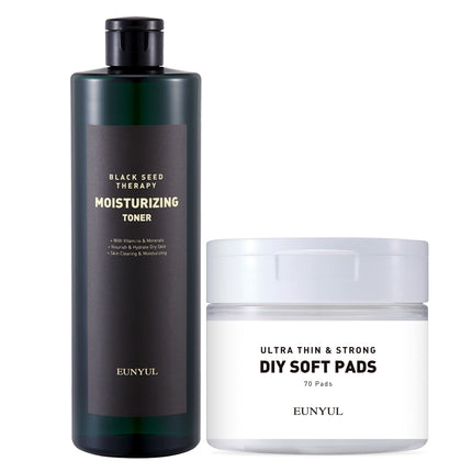 Eunyul Black Seed Therapy Moisture Toner Pads 70 sheets, 500ml