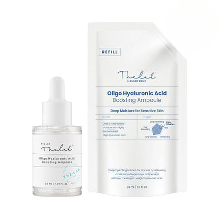 THE LAB by blanc doux Oligo Hyaluronic Acid Boosting Ampoule 30mL Special Set with Refill