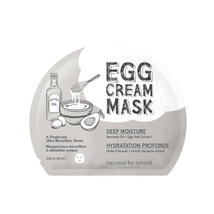 too cool for school Egg Cream Mask Sheet