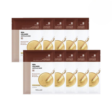 WELLAGE Real Collagen Ampoule Mask Sheet 10P