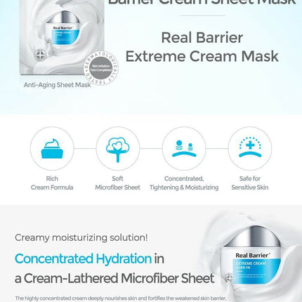 Real Barrier Extreme Cream Mask Sheet 10 Sheets