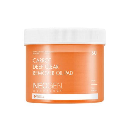 Neogen Dermalogy Carrot Deep Clear Remover Oil Pad 60 Sheets