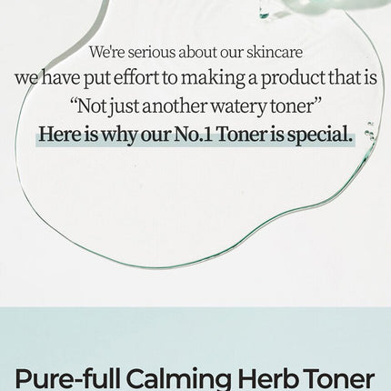 numbuzin No. 1 Pure-full Calming Herb Toner 300mL (+300mL Refill)