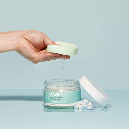RAVIEL Blooming Relief Big Toner Pads 60p