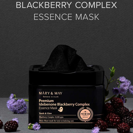 Mary&May Premium Idebenone Blackberry Complex Essence Mask 20P / 250g