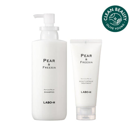 LABO-H Hair Loss Relief Scalp Strengthening Pear & Freesia Shampoo 333mL + Treatment 100mL Special Set