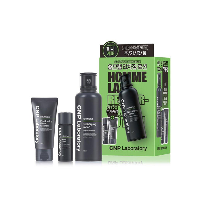 CNP Homme Lab Recharging Lotion 100mL Special Set (+Toner 31mL & Cleansing Foam 50mL)